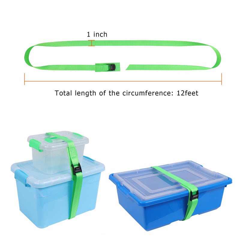 Ayaport Lashing Straps Car Roof Rack Straps Cam Buckle Tie Down Strap for Kayak, SUP, Canoe, Surfboard Packing (Green, 1"" x 12') - Image 3